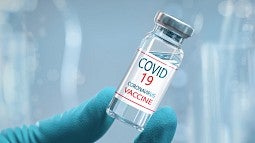 Coronavirus vaccine bottle