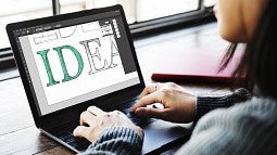 Laptop with Creative Cloud