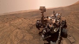 Curiosity rover on Mars