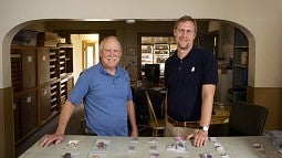 Dennis Jenkins and Ed Davis of the Museum of Natural and Cultural History