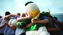 The Duck with students