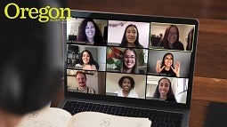 Zoom meeting on laptop