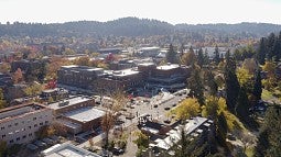 Aerial view of campus