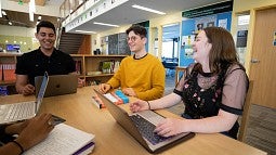 Students around a table