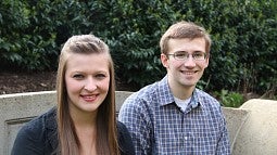 UO Goldwater Scholars Kyla Martichuski and John Gillies 