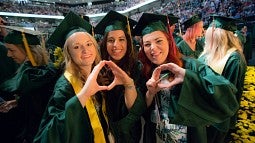 Graduates from the Class of 2105 celebrating