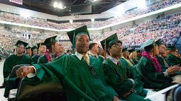 A scene from commencement 2015