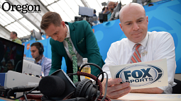 Stu Holden and John Strong (right) at the 2018 FIFA World Cup Russia™ Photograph by FOX Sports