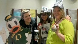 Food drive supporters