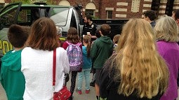 UOPD Sergeant Scott Geeting at 2018 Take Your Children to Work Day