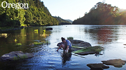 Amanda Craig, a master’s student in landscape architecture, was featured in the spring issue for her work at the Hollering Place on behalf of the Confederated Tribes of Coos, Lower Umpqua, and Siuslaw Indians. Photo courtesy of Amanda Craig