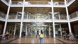 Lillis Business Complex atrium