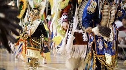 Young dancer in regalia