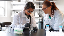 Two women in lab