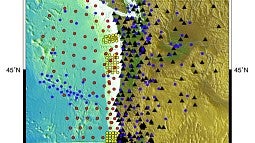 Map shows earthquake monitoring locatioins