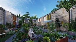 Illustration of prototype housing using mass timber