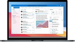 Laptop showing Outlook