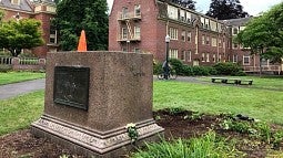 Pedestal for the Pioneer Mother statue