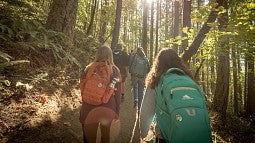 Hikers on Mount Pisgah