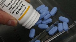 Truvada bottle and pills