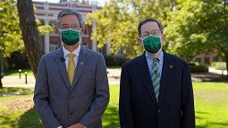 Provost Patrick Phillips and President Michael Schill