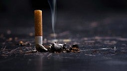 Extinguished cigarette