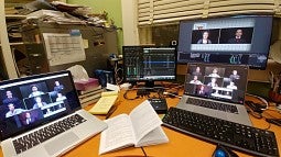 Recording studio scene