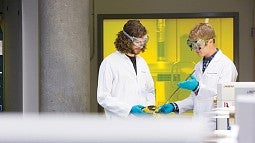 Students in a UO science lab