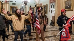 Rioters in the Capitol building