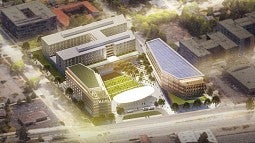 Artist rendering of east campus development