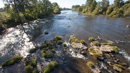 River flowing over rocks.