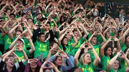 Pep rally for incoming students