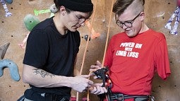 Adjusting rock climbing gear