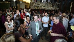 President Michael Schill at a reception last summer.