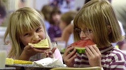 Children eating lunch