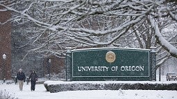 Snow on campus