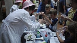 Students at the science fair