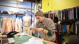 Student in sports product design lab in Portland