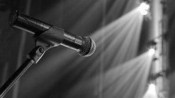 Microphone on stage