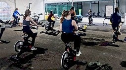 Cycling class at The Playground