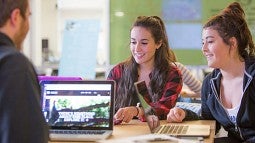 Students with laptops