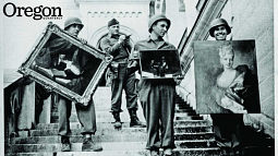 Captain James Rorimer supervising GIs in the returning of art stolen from French Jews by the Germans stored in Neuschwanstein Castle, 1945-02. Photograph courtesy the US National Archives and Records Administration