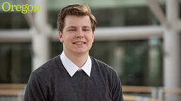 Andy Rollo, the 2018-2019 president of the UO Investment Group, revels in the intense environment fostered in the group's Friday morning meetings. 