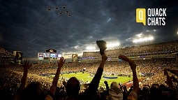 Thunderbirds fly over the Super Bowl in 2009