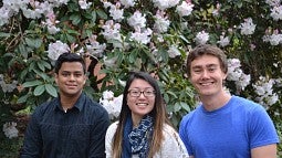 From left: Michael Parappilly, Rachel David and William Crowley.