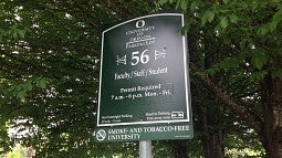 Parking lot sign