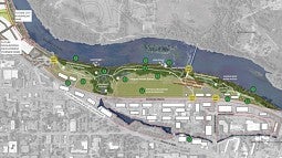 Map of riverfront property