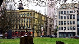 UO Portland's White Stag Block