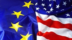 US and EU flags