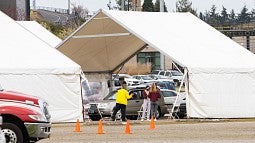 Vaccine clinic at Autzen Stadium
